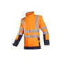 Sioen Heatherton Softshelljas Fluo Oranje/Marine - Vlamvertragend, Winddicht & Afritsbaar - Maat XL