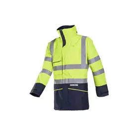 Sioen Hedland Parka Fluo Geel/Marine - Vlamvertragend, Antistatisch & Waterdicht - Maat 2XL