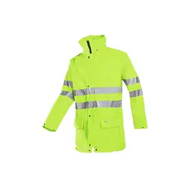 Sioen Kassel Regenjas Fluo Geel - Lichtgewicht & Geluidsarm - Maat S