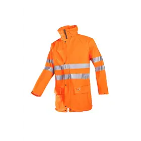 Sioen Kassel Regenjas Fluo Oranje - Lichtgewicht & Geluidsarm - Maat L