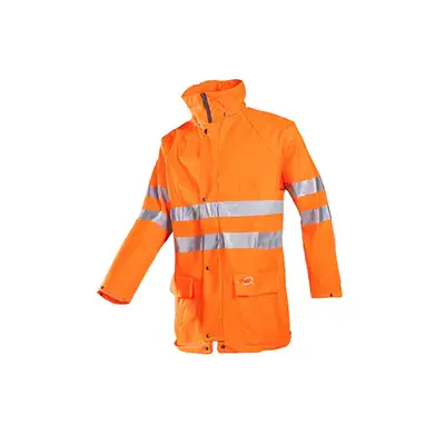 Sioen Kassel Regenjas Fluo Oranje - Lichtgewicht & Geluidsarm - Maat L