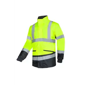 Sioen MALBRO 347A Blouson Fluo Geel/Marine - Gevoerd, Waterdicht & Afritsbaar, Maat L