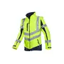 Sioen Malden Softshelljas Fluo Geel/Marine - Winddicht, Gevoerd & Met Afritsbare Mouwen - Maat XL