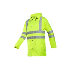 Sioen MONORAY 198A Regenjas Fluo Geel - Lichtgewicht, Ademend & Met Kap, Maat XL