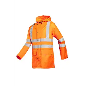 Sioen MONORAY 198A Regenjas Fluo Oranje - Lichtgewicht, Ademend & Met Kap, Maat M