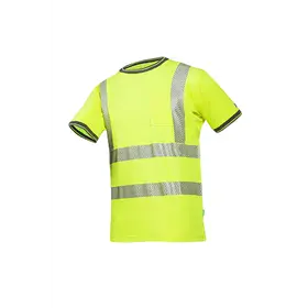 Sioen Rotella T-shirt Fluo Geel - Ademend, Antibacterieel & UV-beschermend - Maat XL