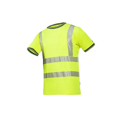 Sioen Rotella T-shirt Fluo Geel - Ademend, Antibacterieel & UV-beschermend - Maat XL