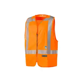 Sioen Sarvan FR AST Veiligheidsgilet Fluo Oranje - Vlamvertragend & RWS - Maat XL