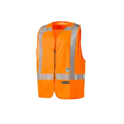 Sioen Sarvan FR AST Veiligheidsgilet Fluo Oranje - Vlamvertragend & RWS - Maat XL