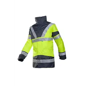 Sioen SKOLLFIELD 209A Parka Fluo Geel/Marine - Waterdicht, Gevoerd & Met Bodywarmer, Maat XL