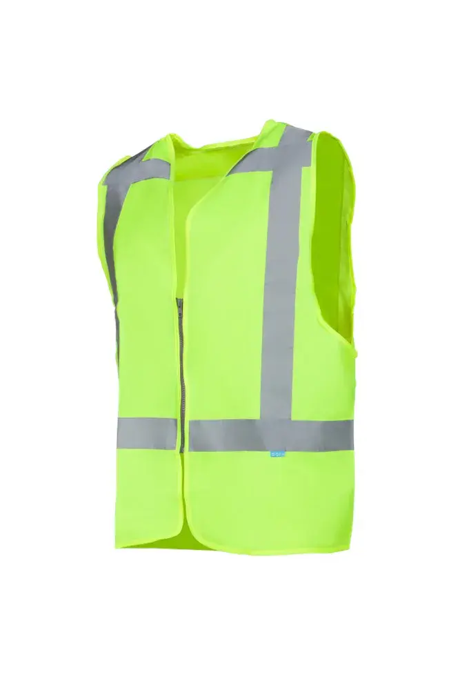 Sioen Solaka Veiligheidsgilet Fluo Geel - Reflecterend & Met Ritssluiting - Maat S