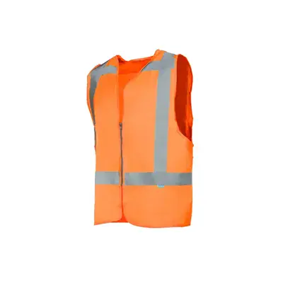 Sioen Solaka Veiligheidsgilet Fluo Oranje - Reflecterend & Met Ritssluiting - Maat XL